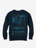Star Wars Millennium Falcon Blueprint Sweatshirt, NAVY, hi-res