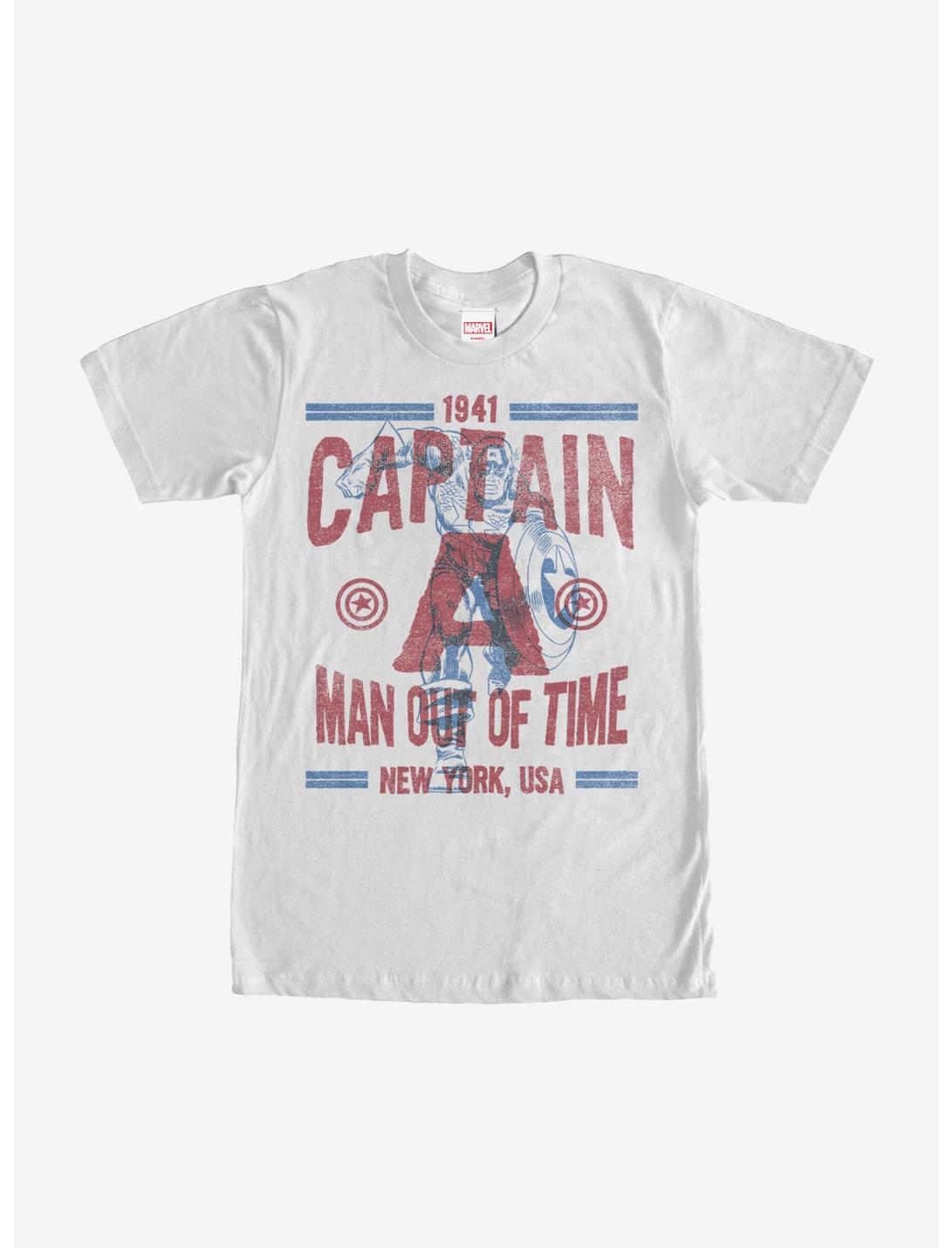 Marvel Captain America Out of Time T-Shirt, WHITE, hi-res