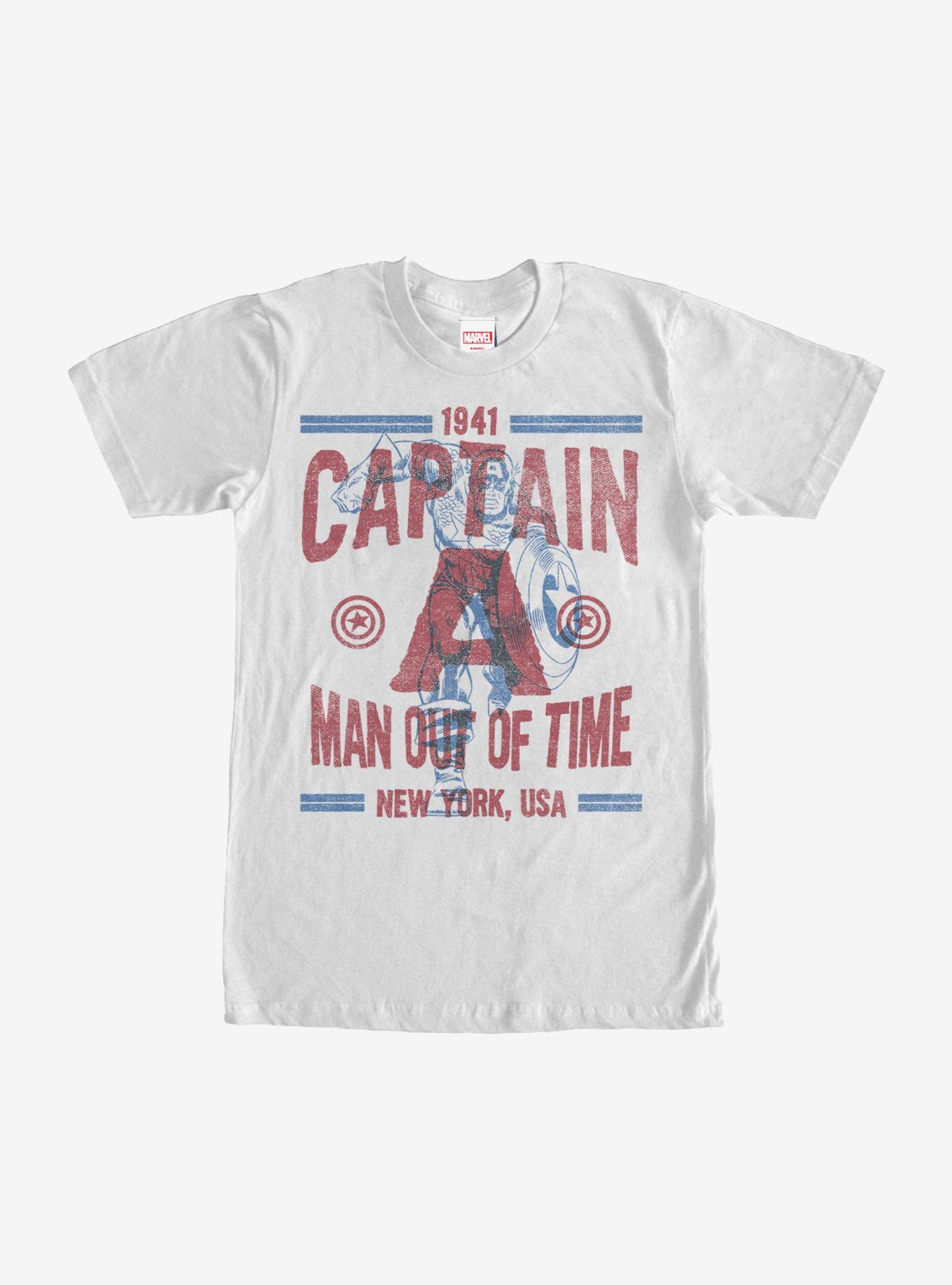 Marvel Captain America Out of Time T-Shirt, WHITE, hi-res