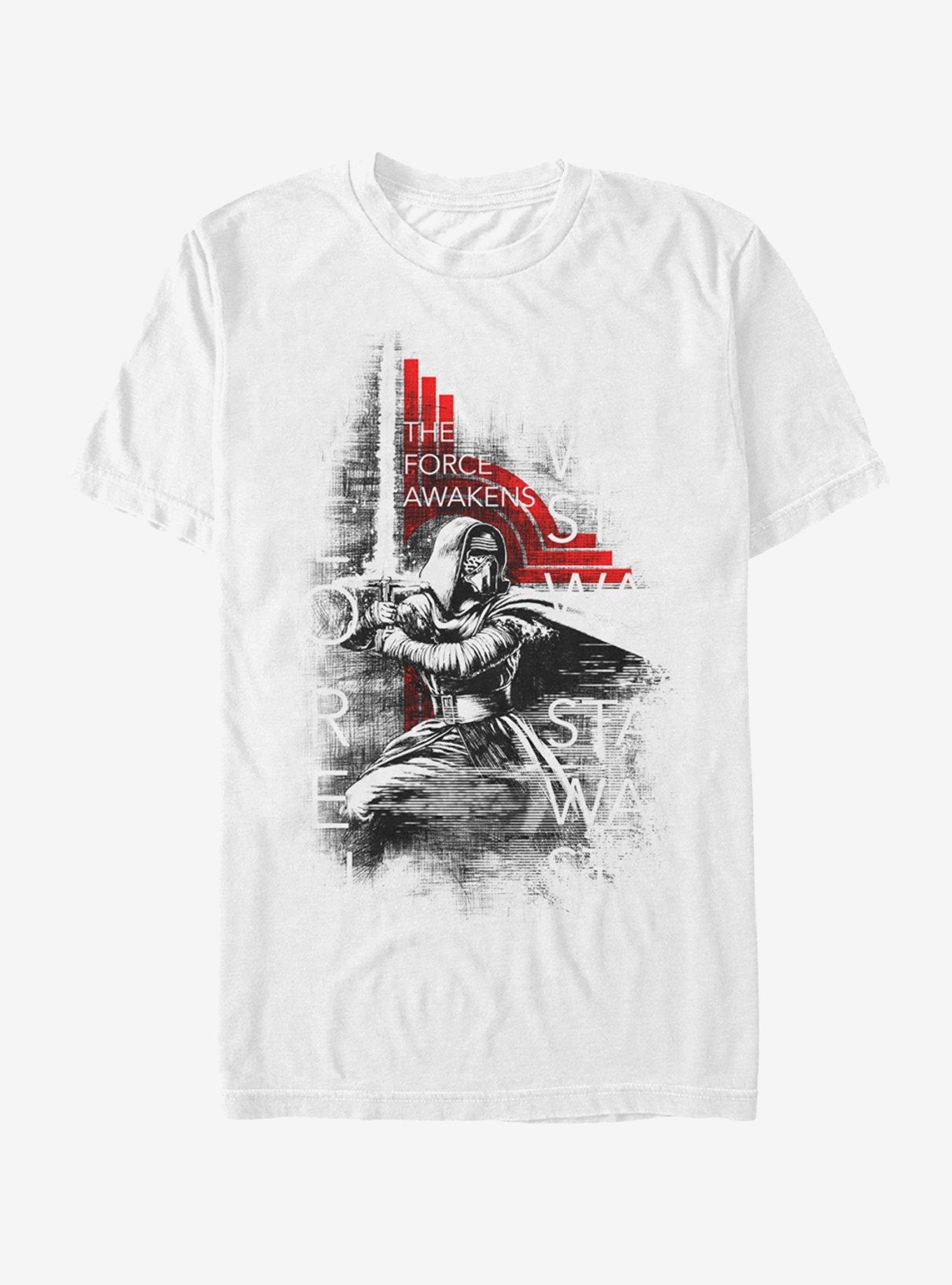 Star Wars Kylo Ren The Force Awakens TShirt WHITE Hot Topic
