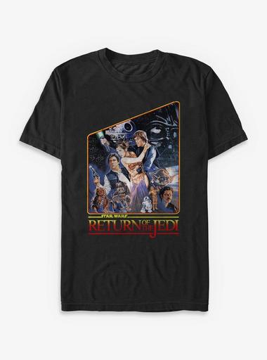 Star Wars Return of the JEDI Tシャツ 映画 Amazon.com: Star Wars Return of the Jedi Epic Full Cast Poster T
