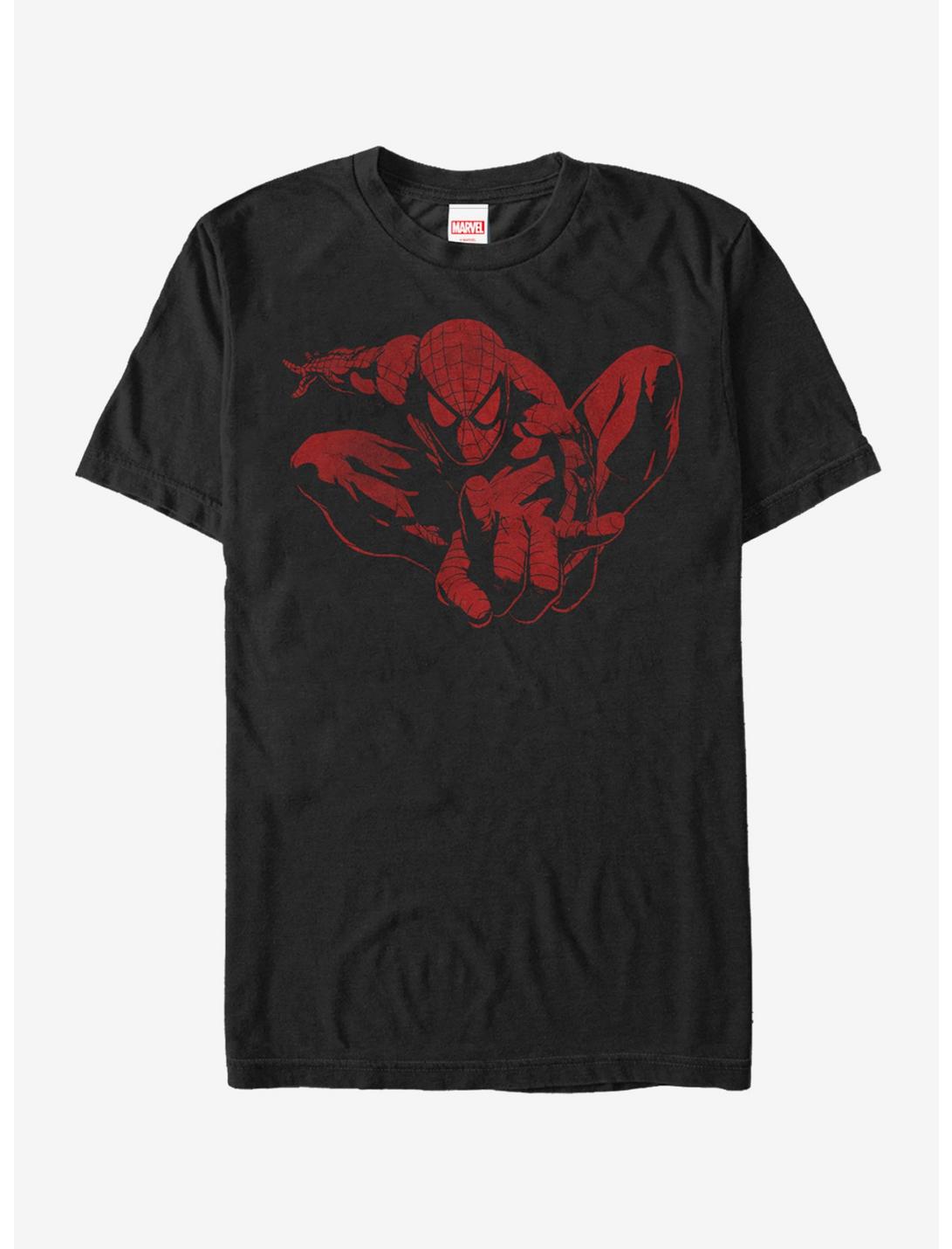 Marvel Spider-Man Leap Distressed T-Shirt, BLACK, hi-res