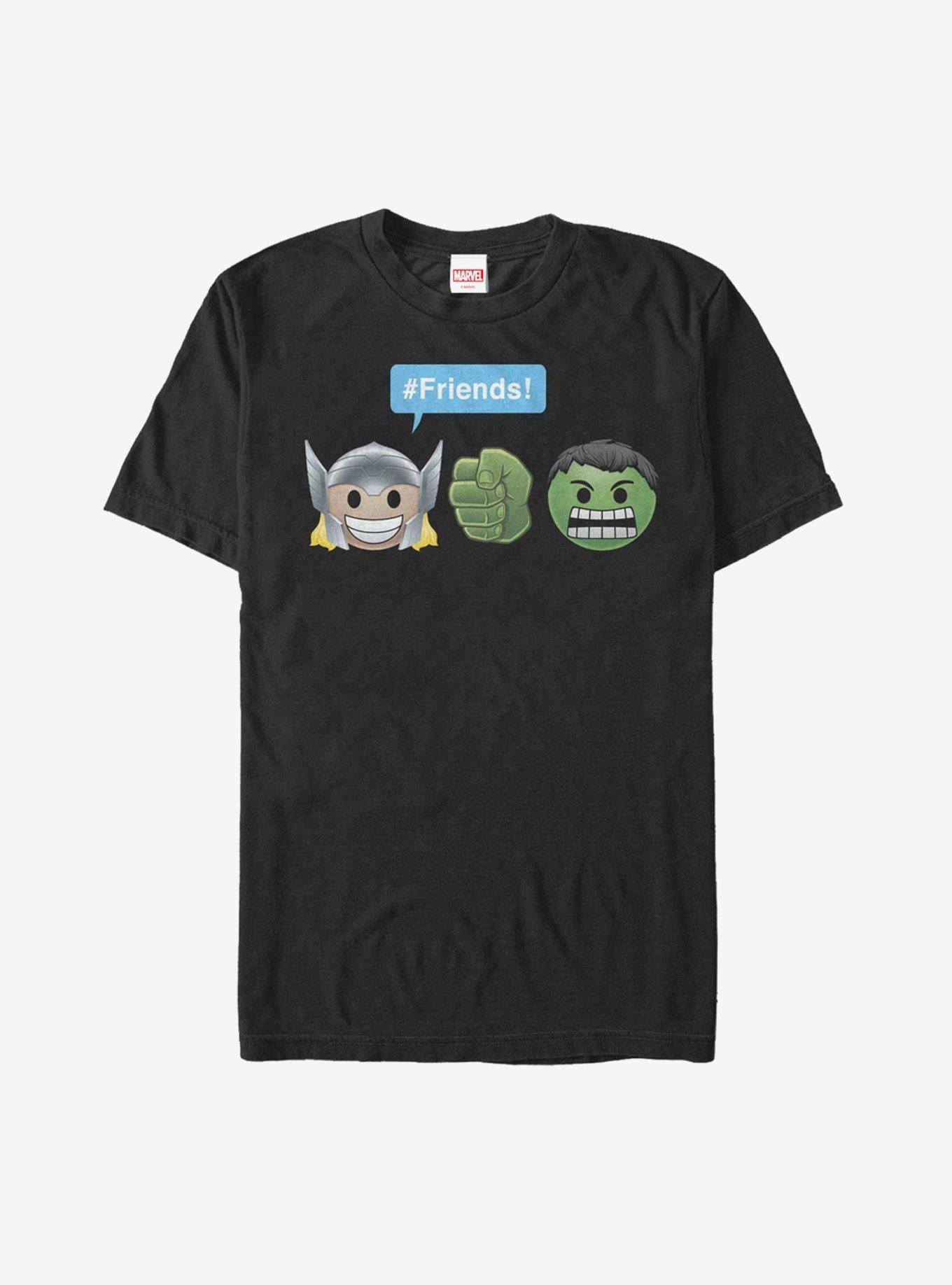 Marvel Thor Hulk Friend Emoji T-Shirt, BLACK, hi-res