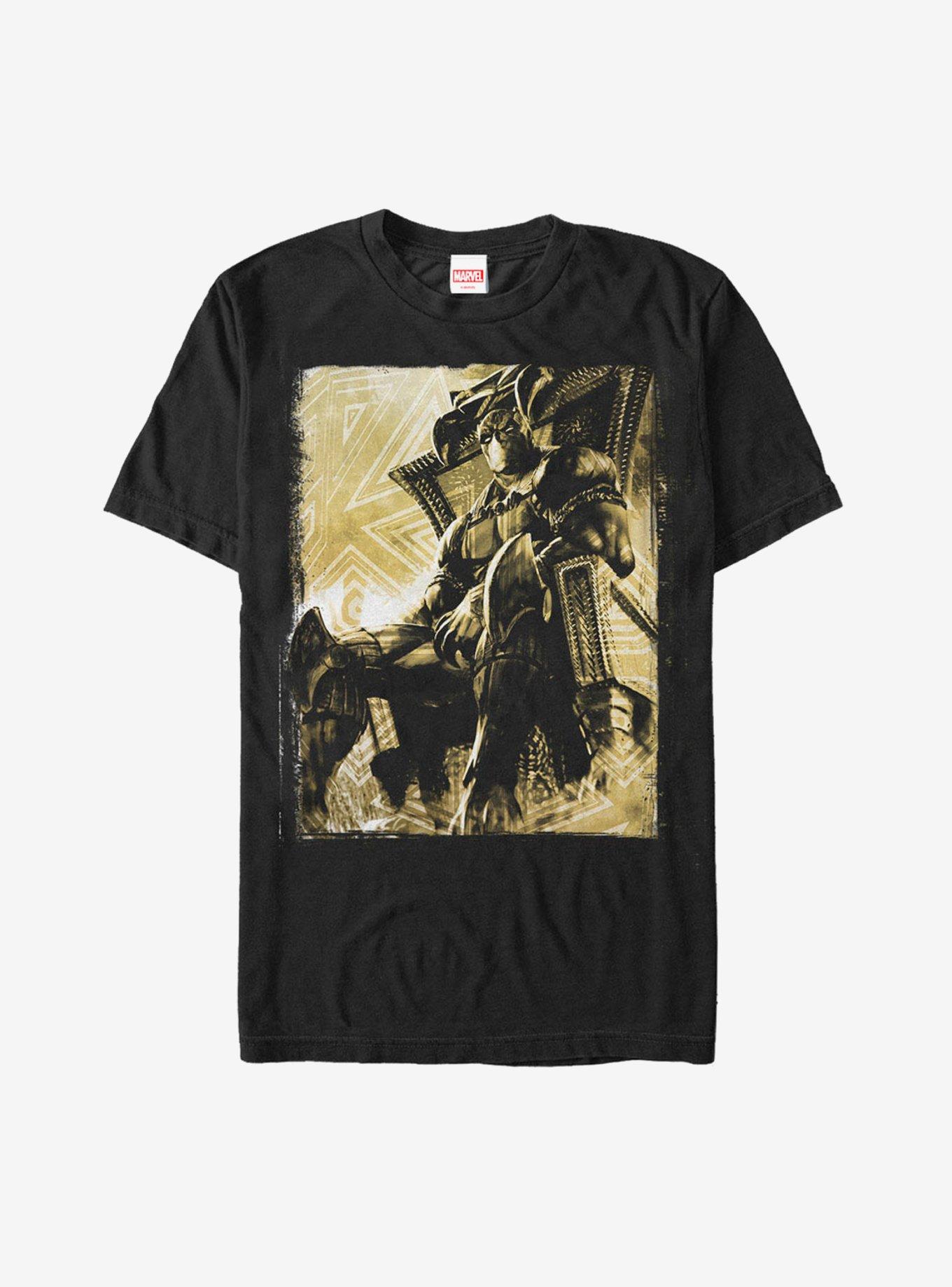 Marvel Black Panther Throne T-Shirt, BLACK, hi-res