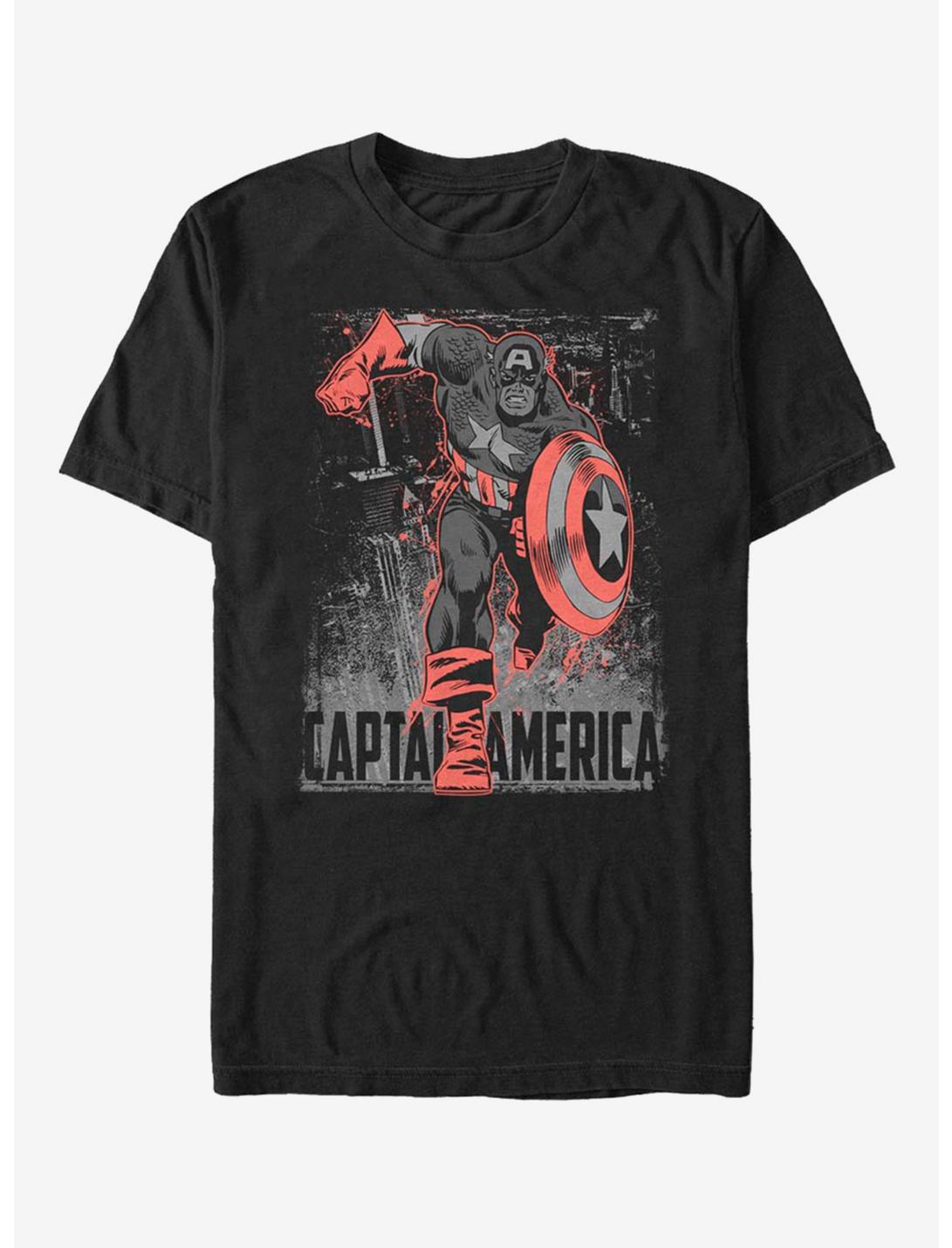 Marvel Captain America Shadow T-Shirt, BLACK, hi-res
