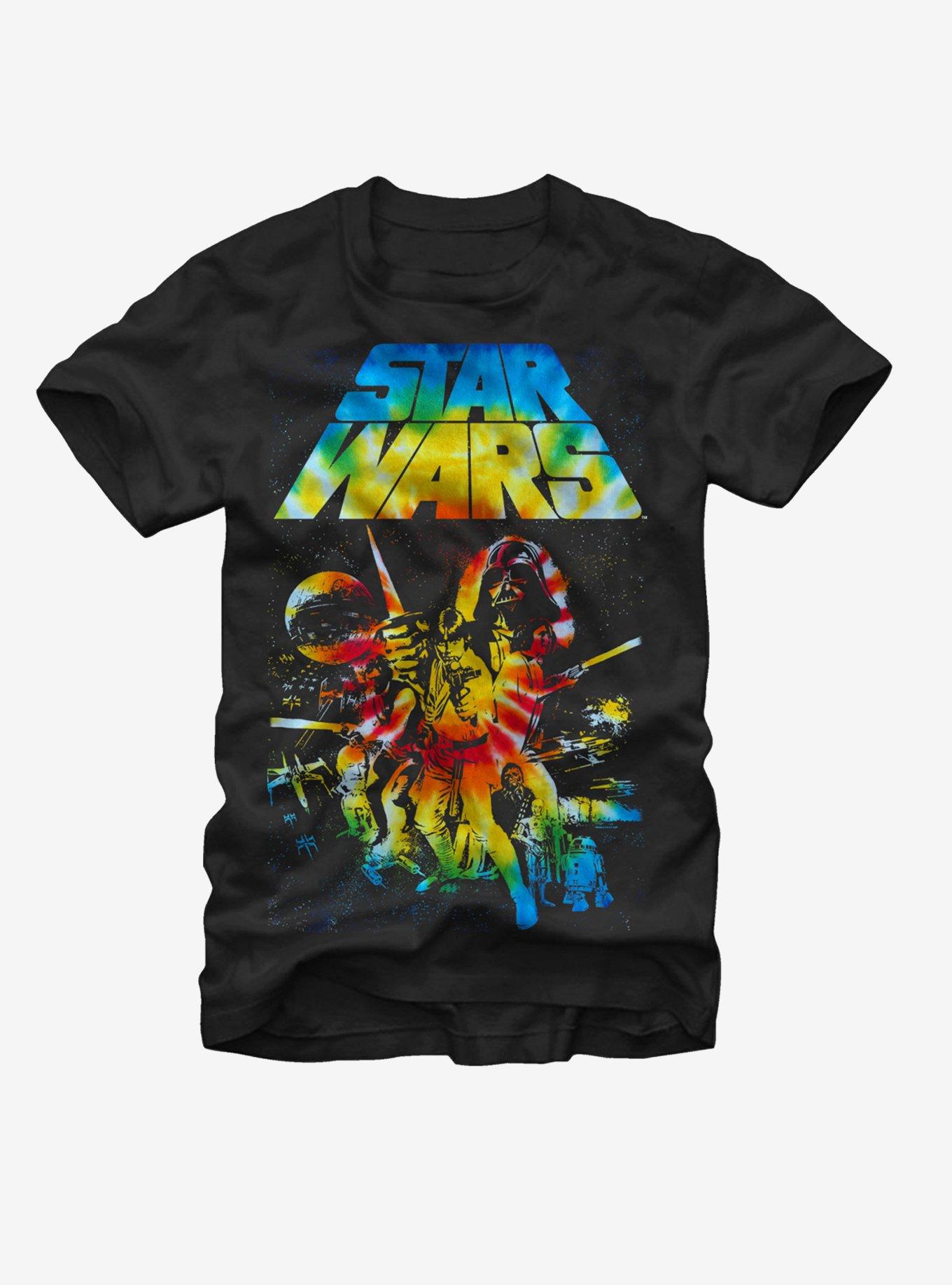 Star Wars Classic Tie-Dye Poster T-Shirt, BLACK, hi-res