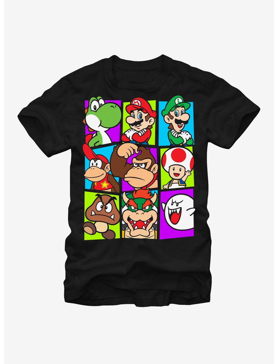 Nintendo Mario Cast T-Shirt, BLACK, hi-res