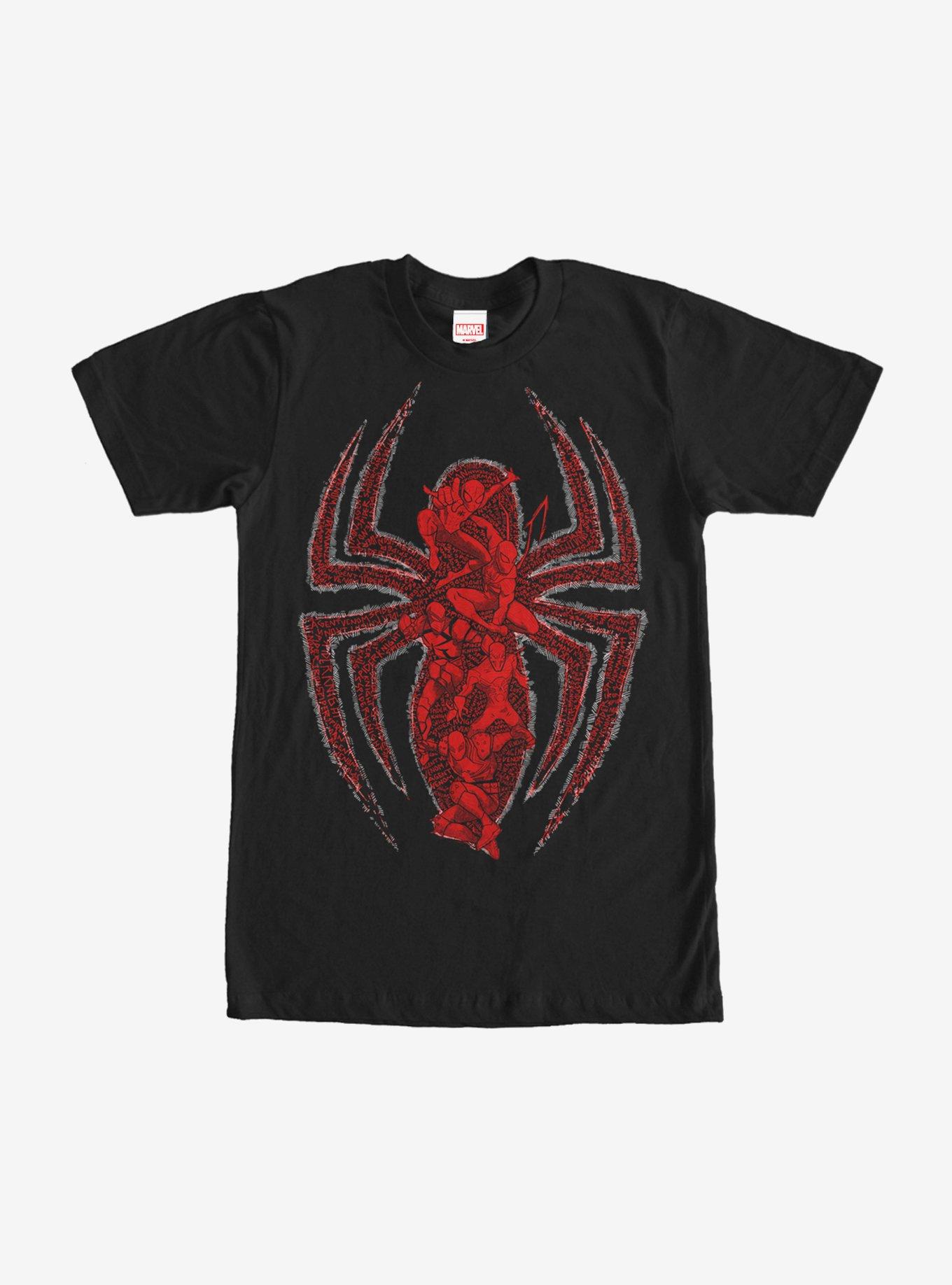 Marvel Spider-Man Scrawl T-Shirt, BLACK, hi-res