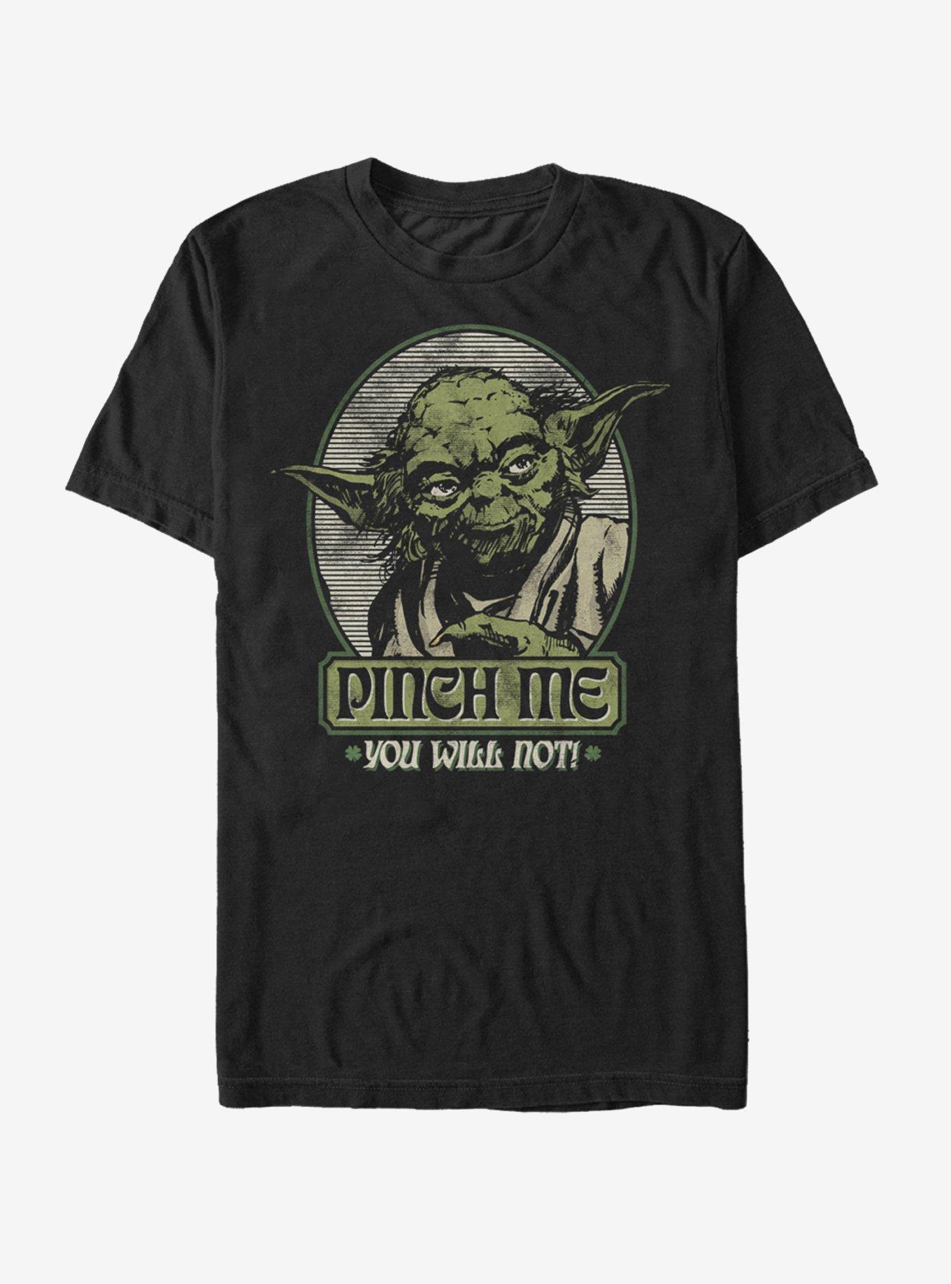 Star Wars Yoda Pinch Me You Will Not T-Shirt, BLACK, hi-res