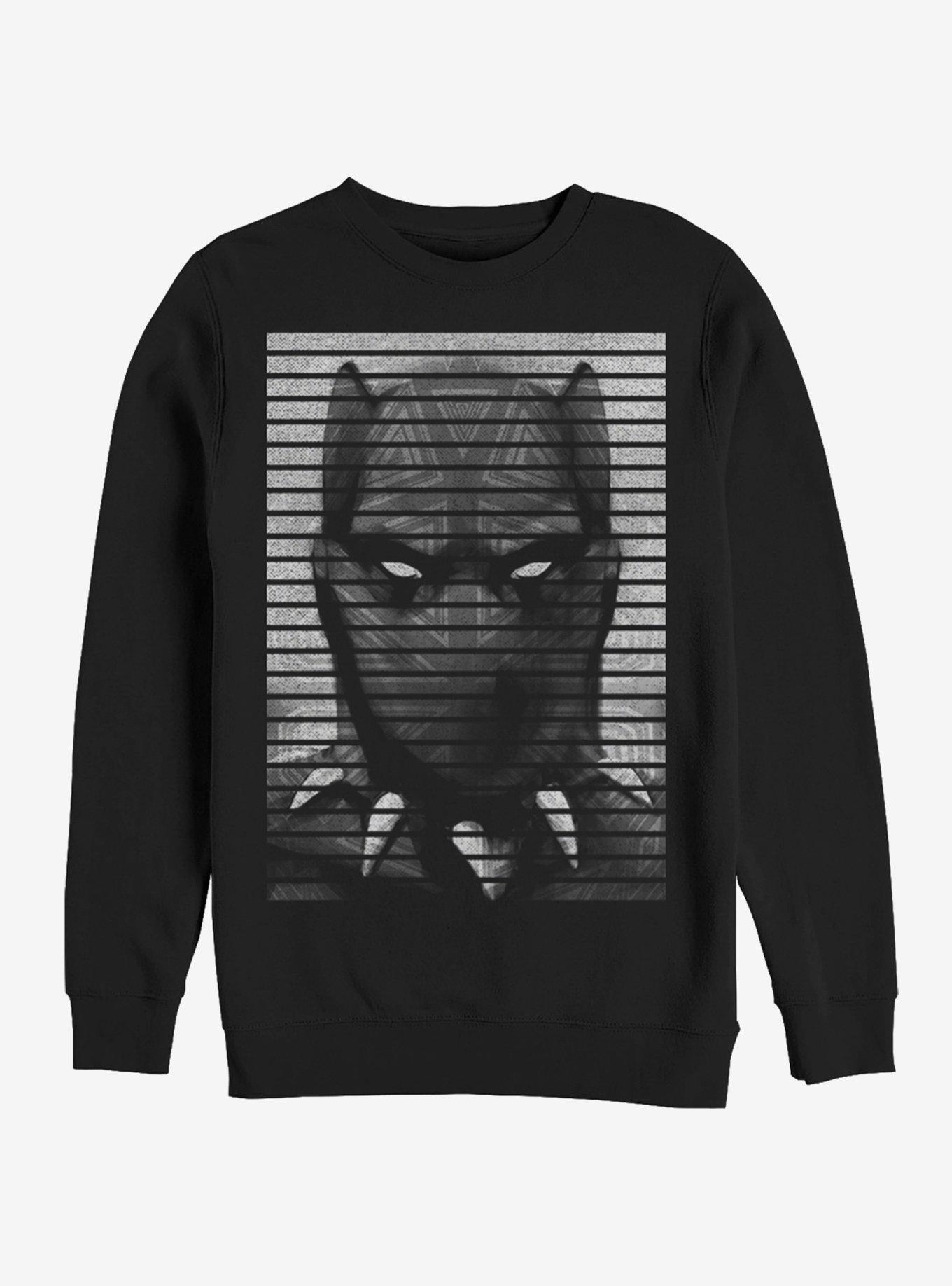 Marvel Black Panther Striped Profile Sweatshirt, BLACK, hi-res