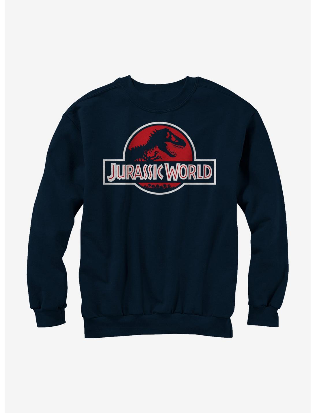 Jurassic World Navy Classic Logo Sweatshirt, NAVY, hi-res