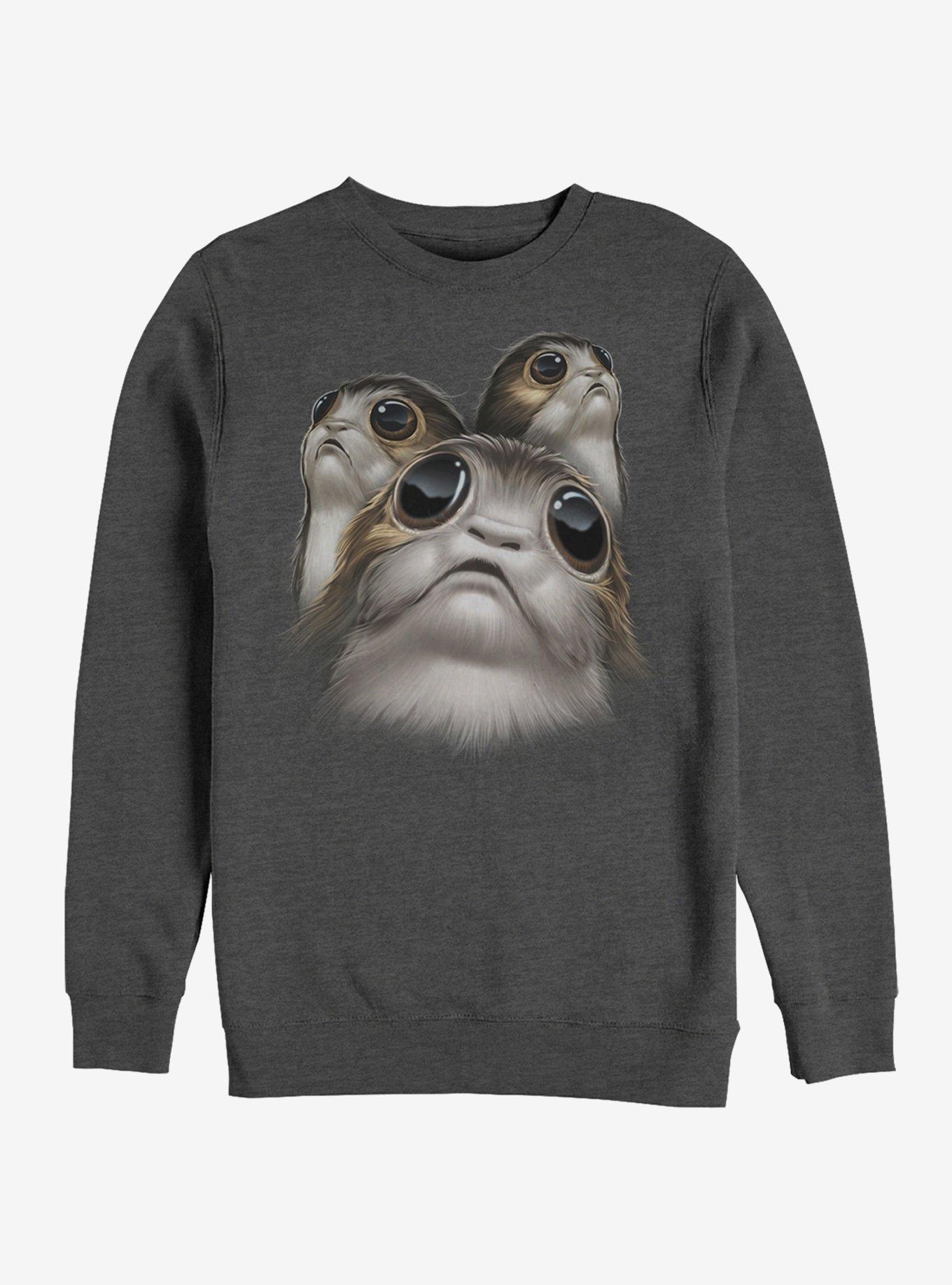 Star Wars Porg Eyes Sweatshirt, CHAR HTR, hi-res