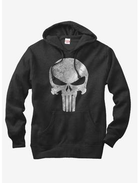 Plus Size Marvel Punisher Retro Skull Symbol Hoodie, , hi-res