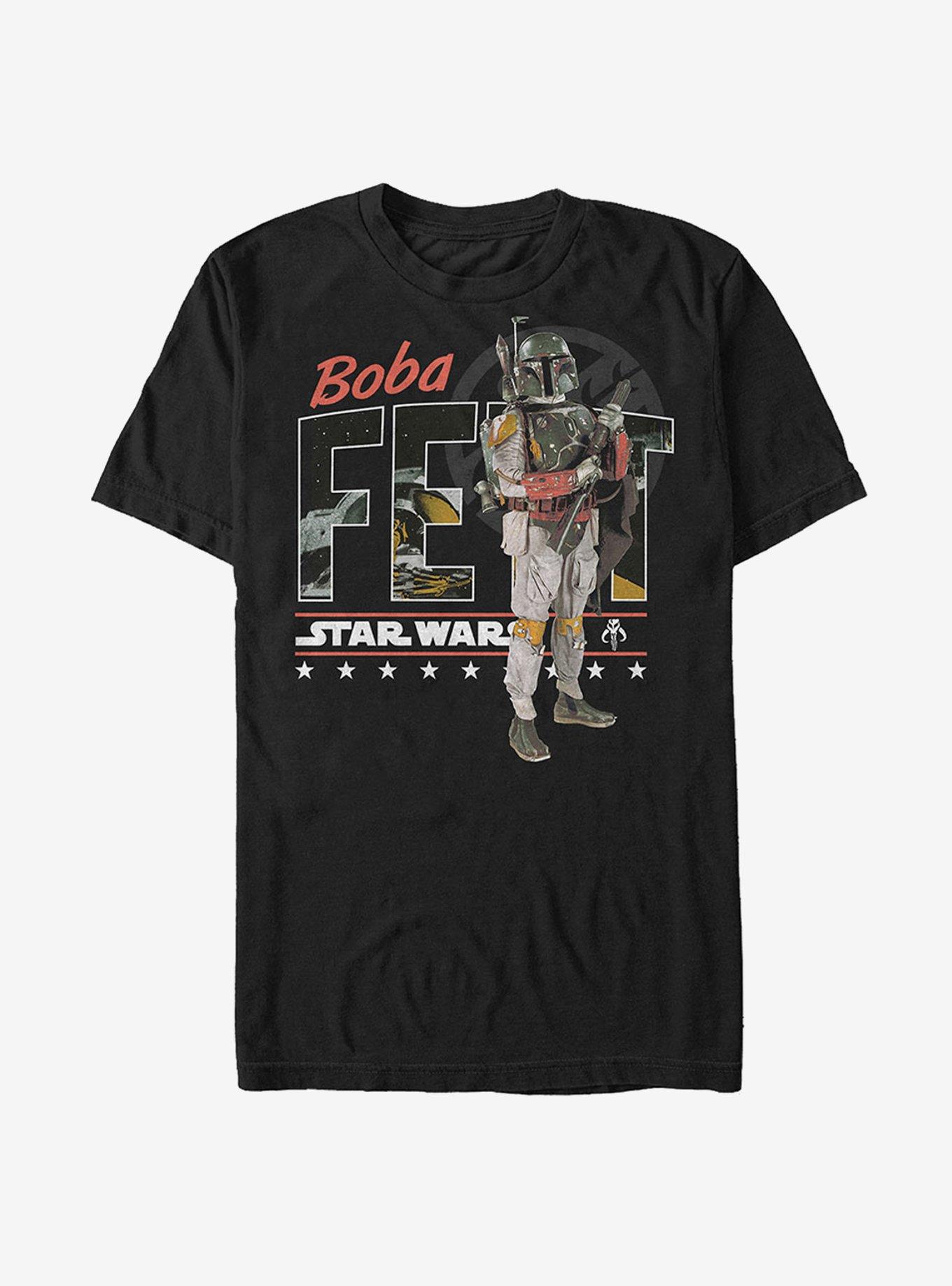 Star Wars Boba Fett Realistic Profile T-Shirt, BLACK, hi-res