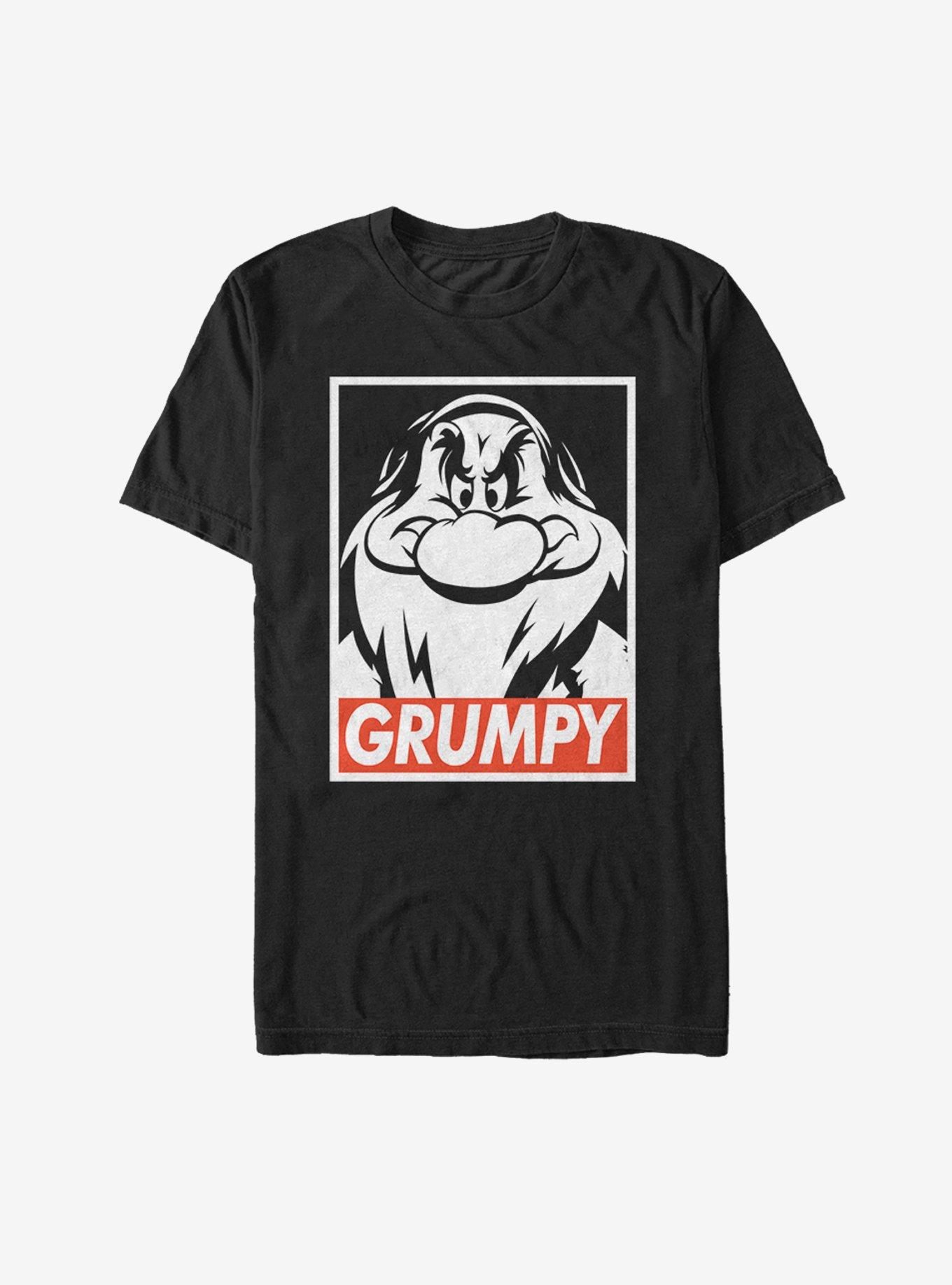 Disney Snow White And The Seven Dwarfs Grumpy T-Shirt, BLACK, hi-res