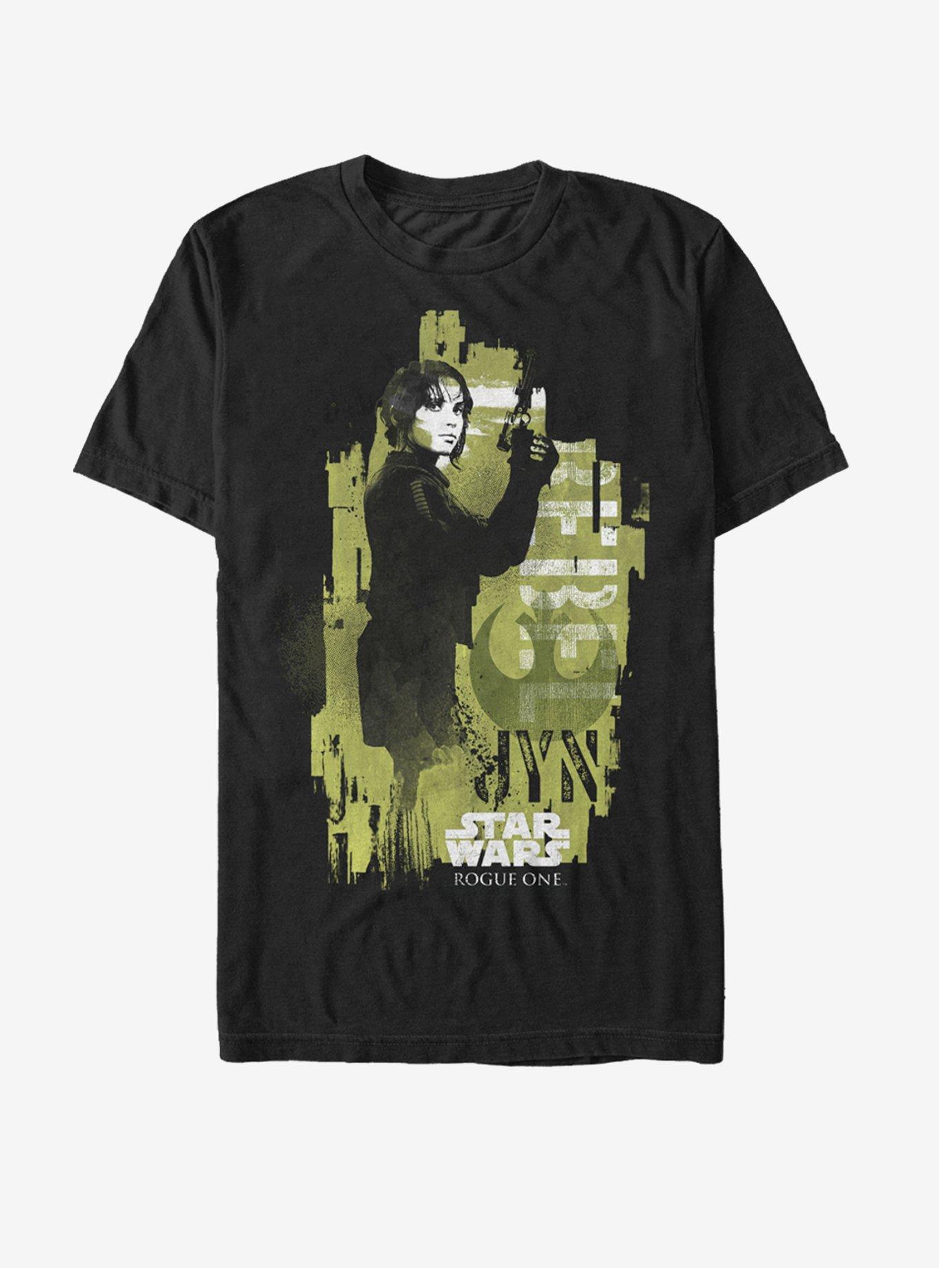 Star Wars Jyn Modern Profile Print T-Shirt, BLACK, hi-res