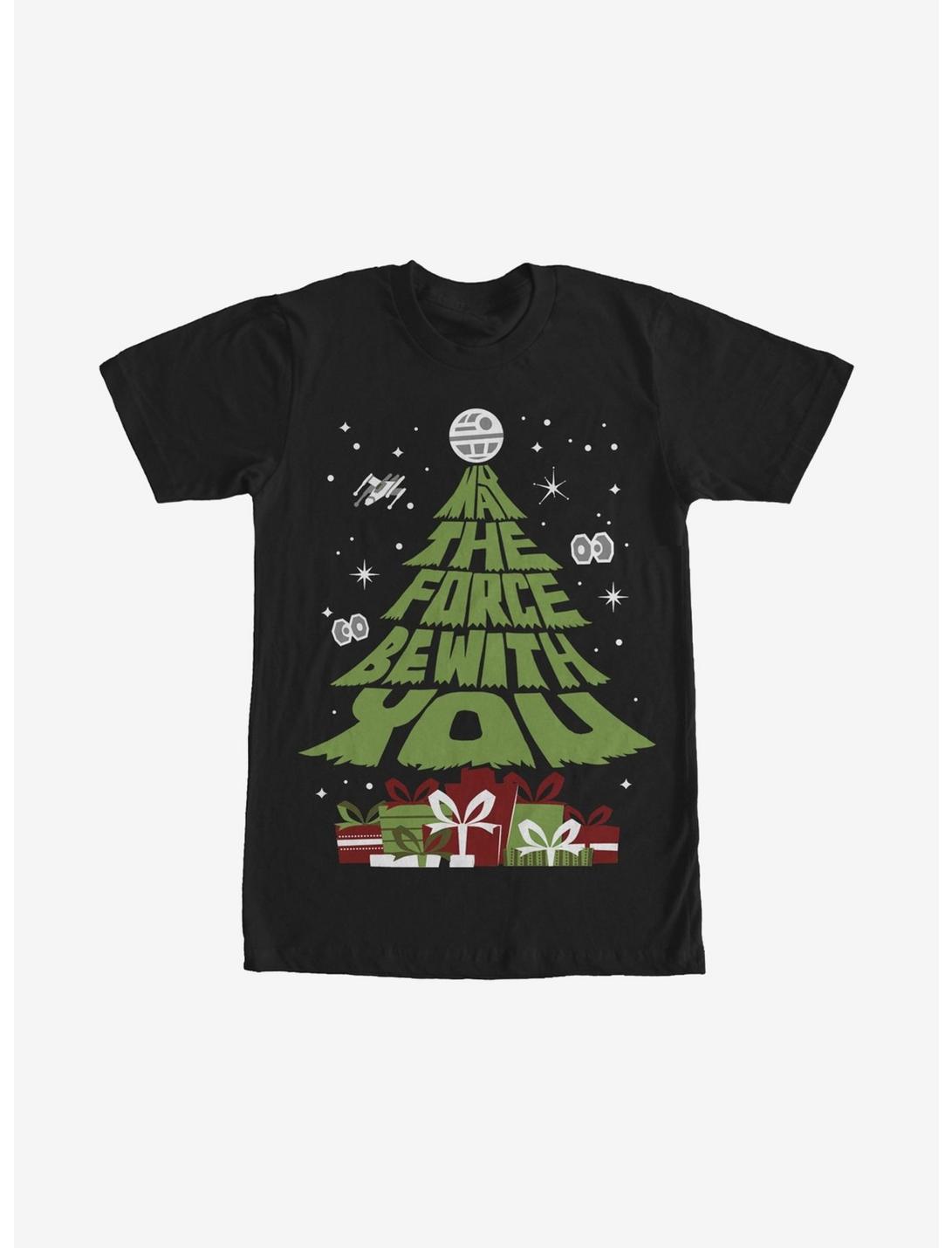 Star Wars May the Christmas Gifts Be With You T-Shirt, BLACK, hi-res