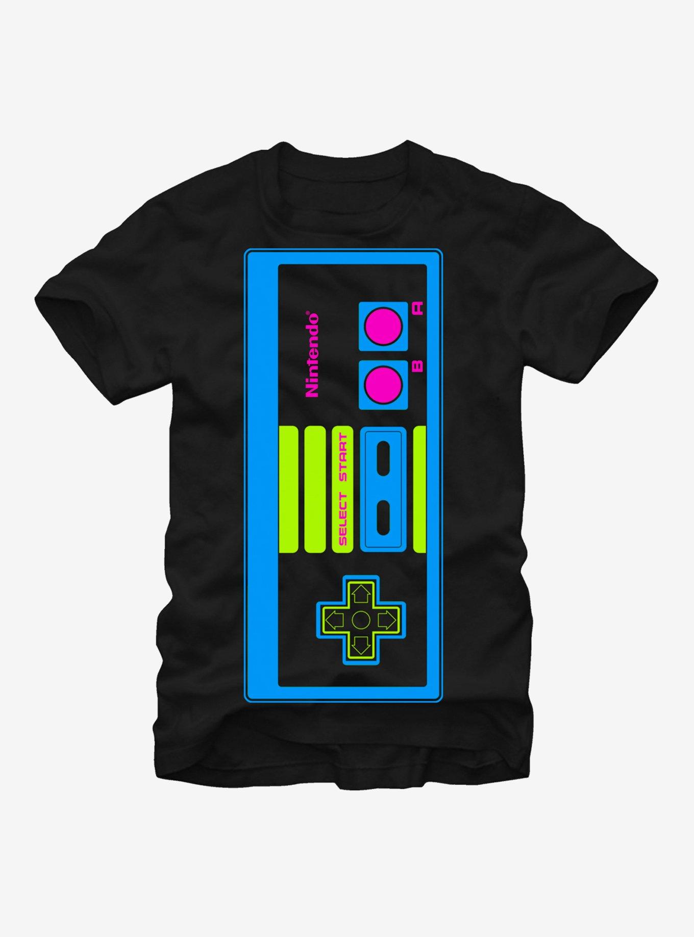 Nintendo Vibrant NES Controller T-Shirt, BLACK, hi-res