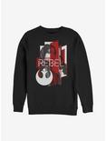 Star Wars Jyn Geometric Rebel Emblem Print Sweatshirt, BLACK, hi-res