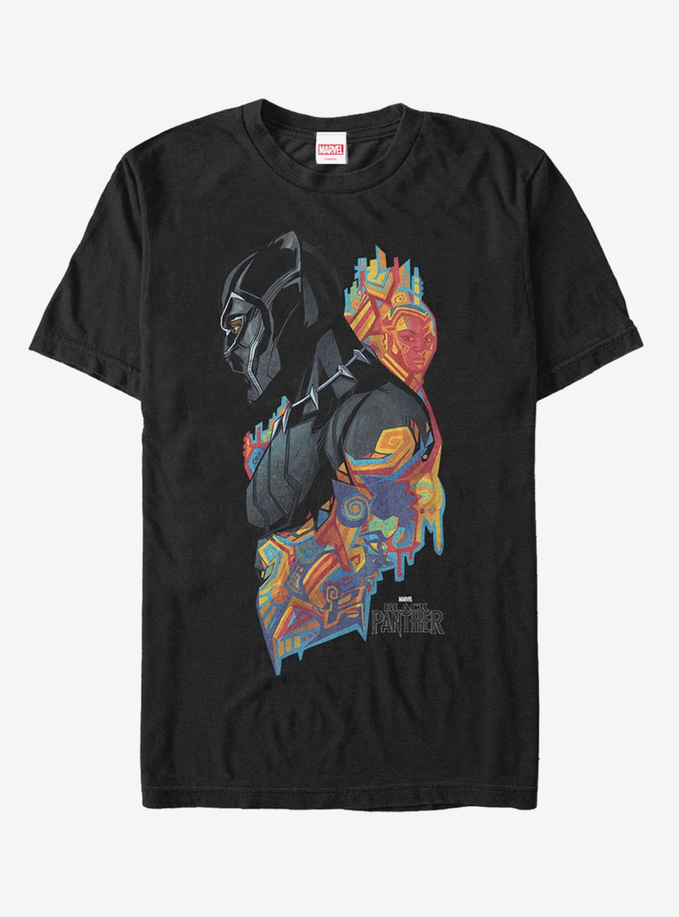 Marvel Black Panther 2018 Artistic Pattern T-Shirt, BLACK, hi-res