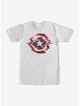 Marvel Captain America Shield Glitch T-Shirt, WHITE, hi-res