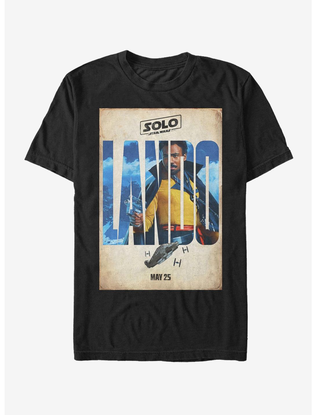 Star Wars Solo A Star Wars Story Lando Name Poster T-Shirt, BLACK, hi-res