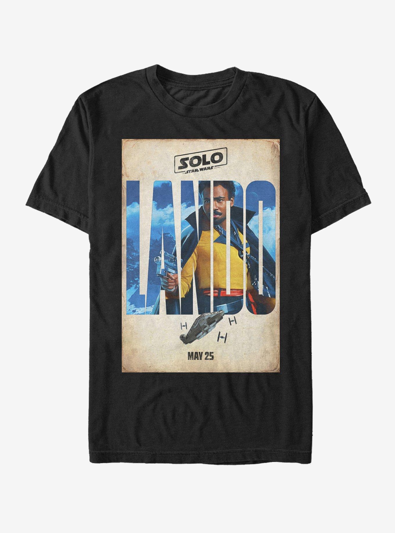 Star Wars Solo A Star Wars Story Lando Name Poster T-Shirt, BLACK, hi-res