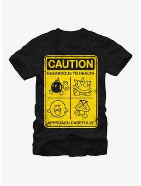 Nintendo Mario Enemies Caution Sign T-Shirt, , hi-res