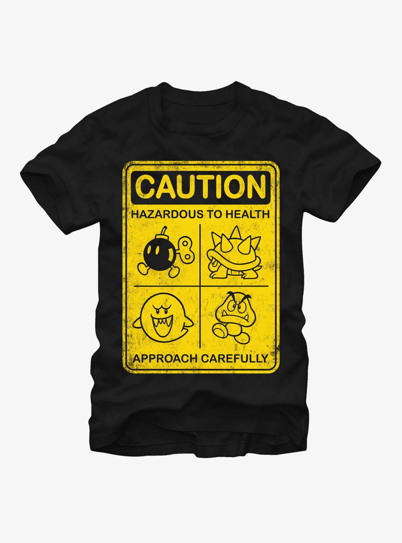 Nintendo Mario Enemies Caution Sign T-Shirt, , hi-res