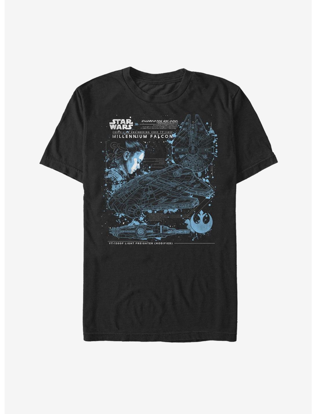 Star Wars Millennium Falcon Plans T-Shirt, , hi-res