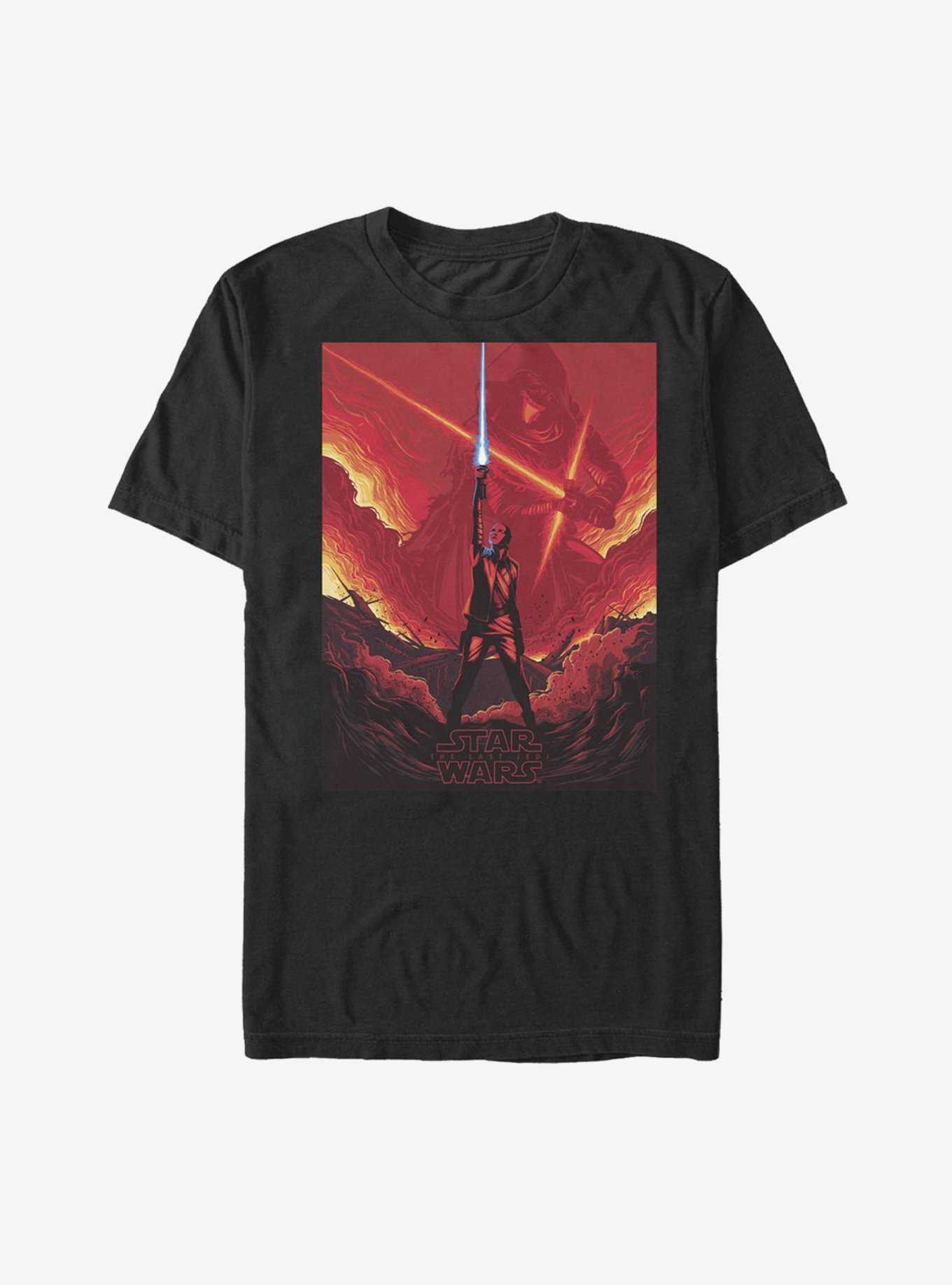 Star Wars Rey Lightsaber Flames T-Shirt, , hi-res