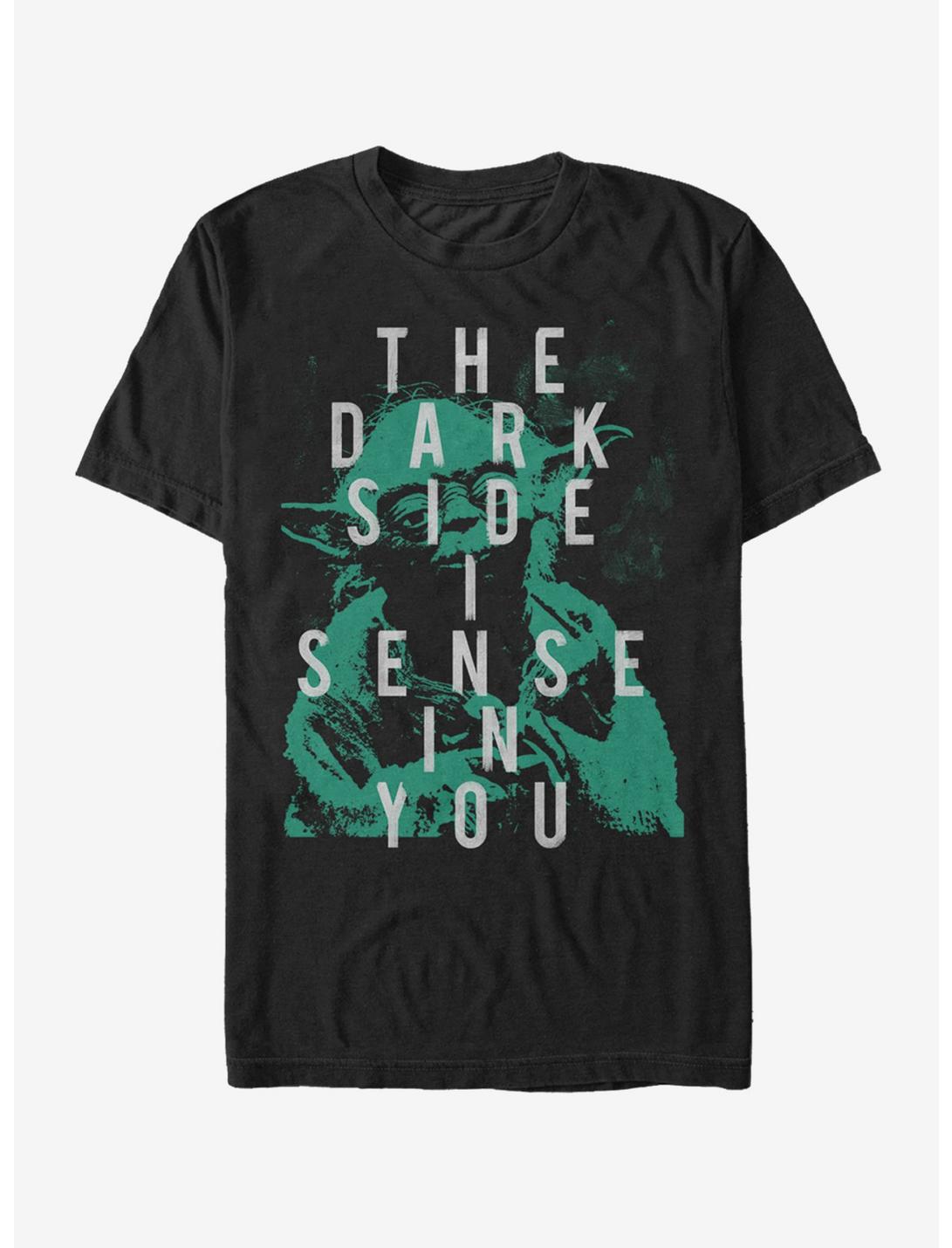 Star Wars Yoda Sense the Dark Side T-Shirt, BLACK, hi-res