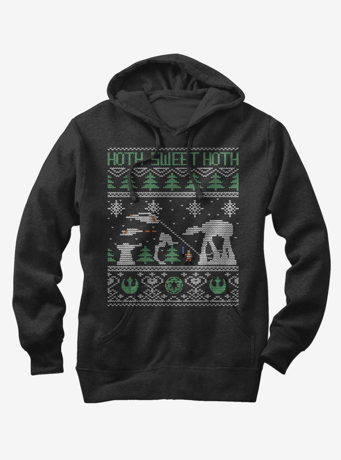 Star Wars Hoth Sweet Hoth Ugly Christmas Sweater Hoodie, BLACK, hi-res