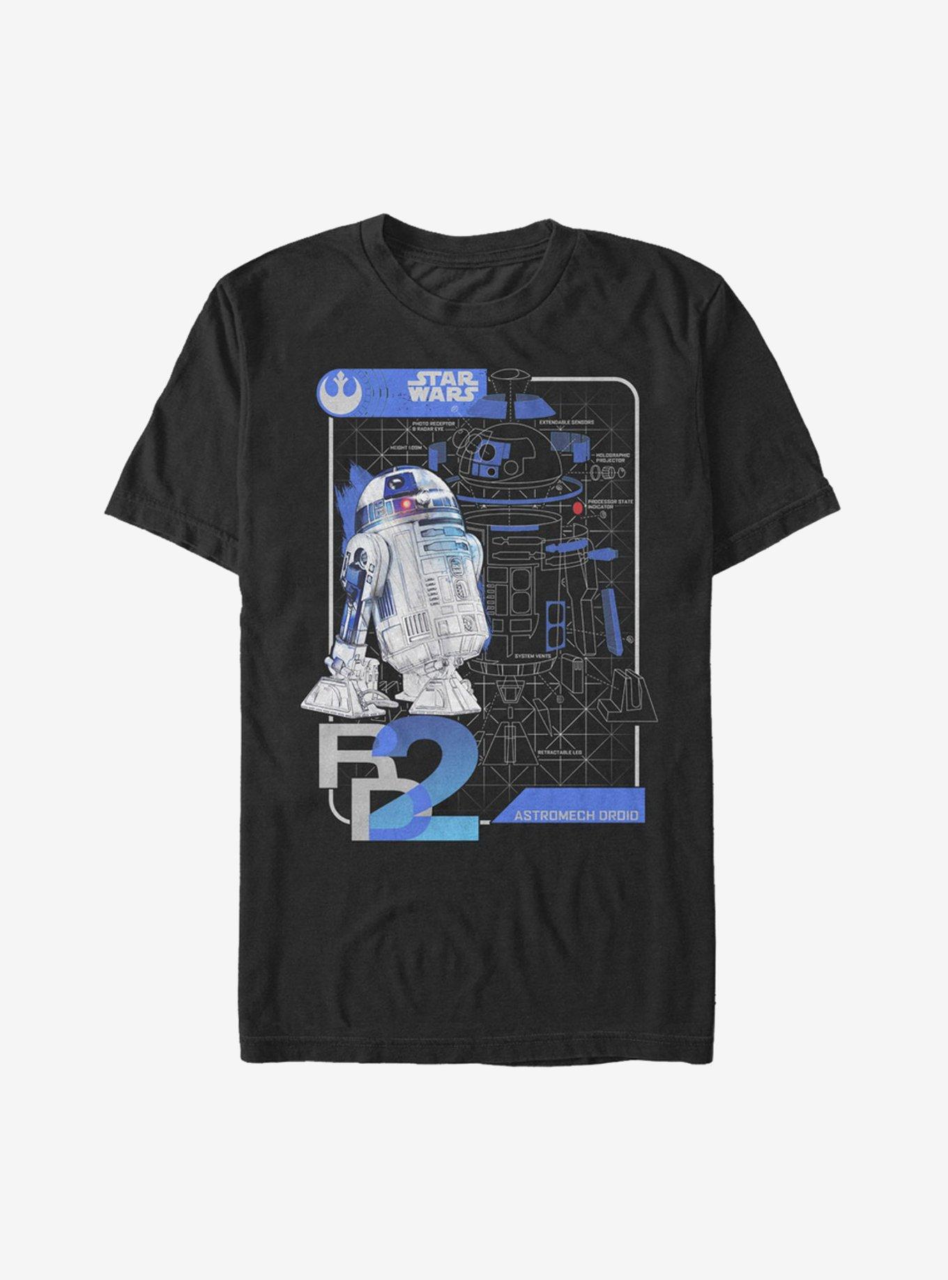 Star Wars R2-D2 Schematics T-Shirt, , hi-res