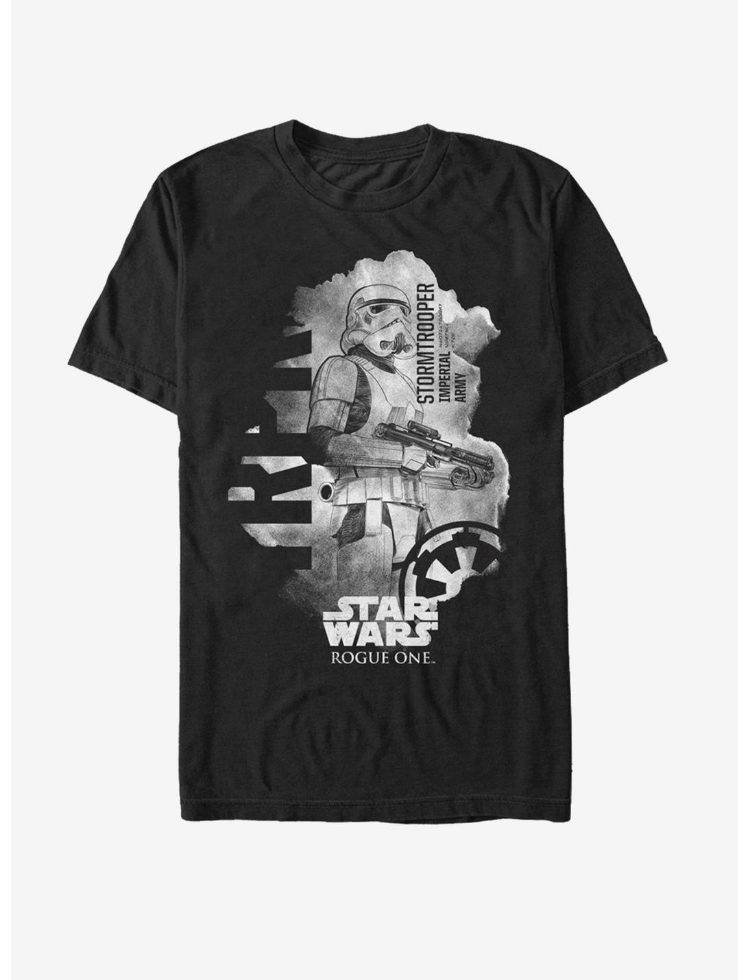 Star Wars Stormtrooper Ripped Page Print T-Shirt, BLACK, hi-res