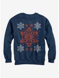 Star Wars Christmas Darth Vader Snowflake Sweatshirt, NAVY, hi-res