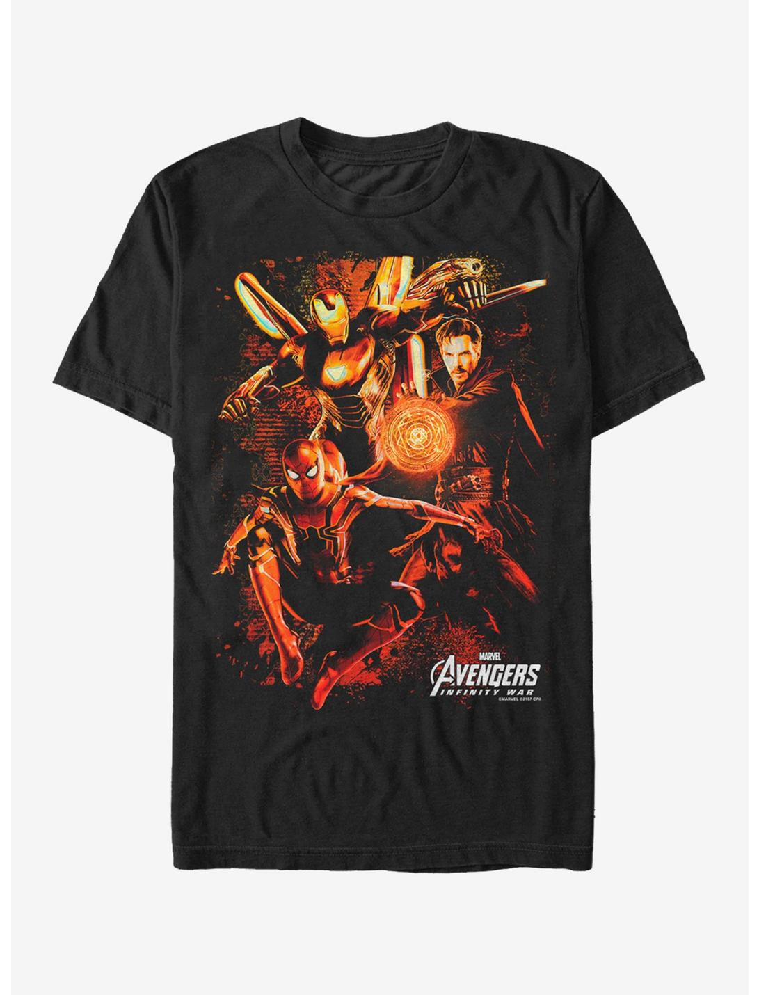 Marvel Avengers: Infinity War Group Glow T-Shirt, BLACK, hi-res