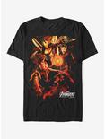 Marvel Avengers: Infinity War Group Glow T-Shirt, BLACK, hi-res