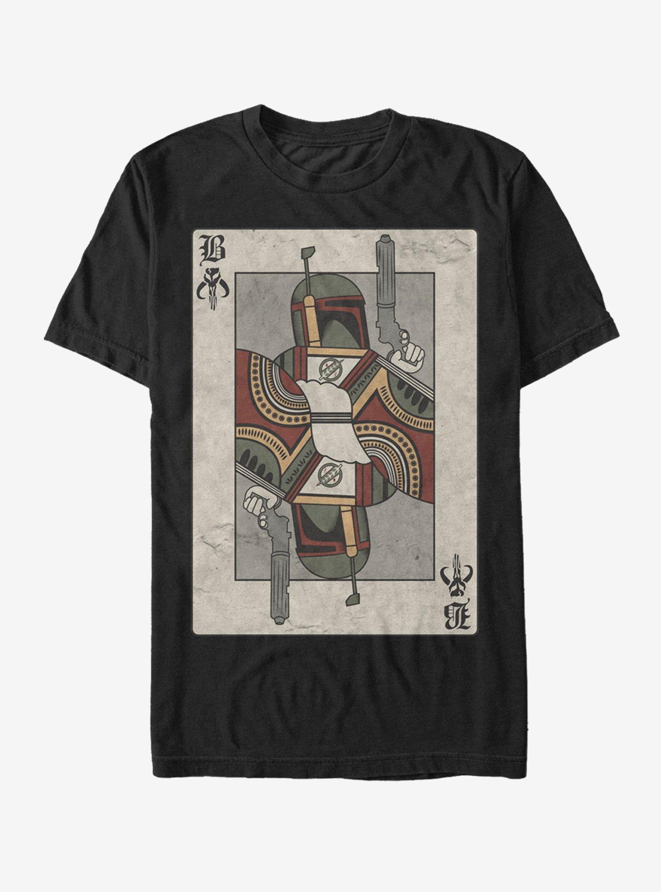 Star Wars Boba Fett Playing Card T-Shirt, BLACK, hi-res