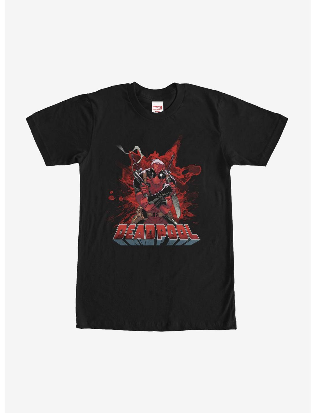 Marvel Deadpool Blood T-Shirt - BLACK | Hot Topic