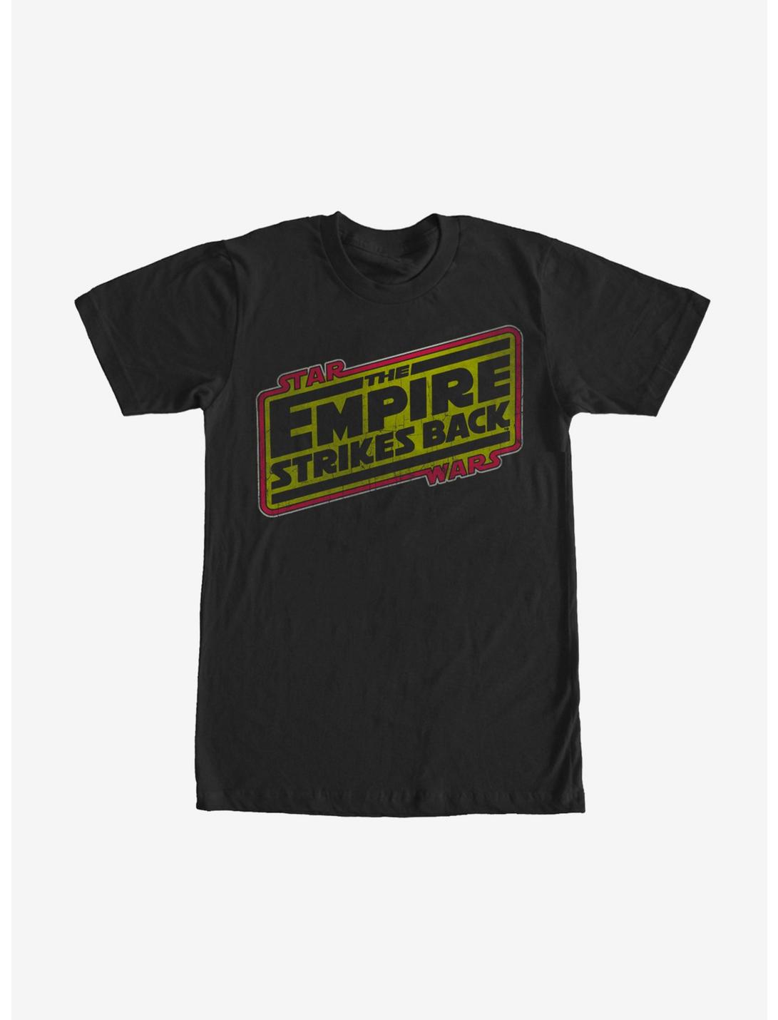 Star Wars Episode V The Empire Strikes Back Logo T-Shirt, BLACK, hi-res