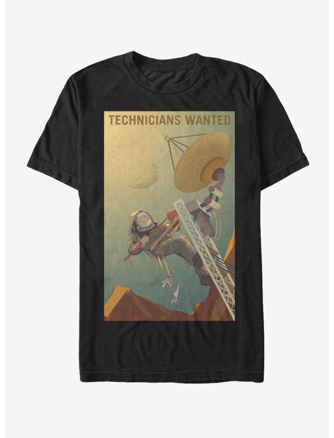 NASA Mars Technichians Wanted T-Shirt, BLACK, hi-res
