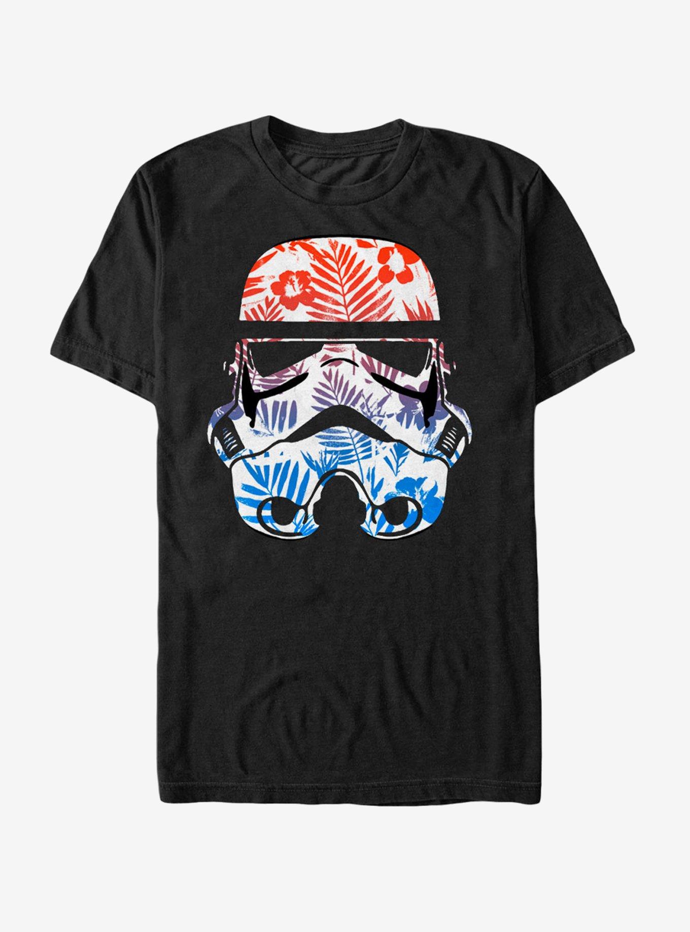 Star Wars Paradise Floral Stormtrooper Helmet T-Shirt - BLACK | Hot Topic