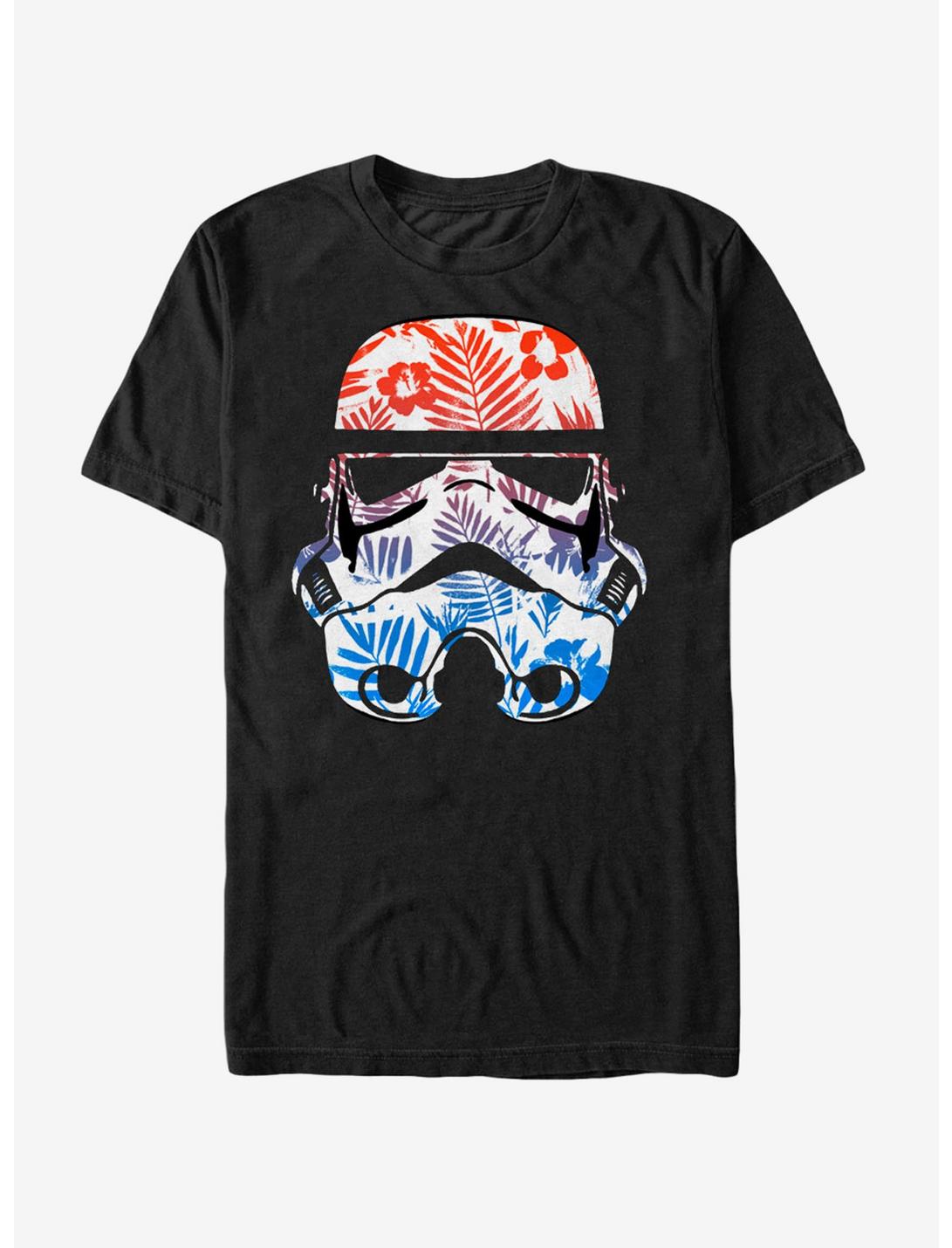 Star Wars Paradise Floral Stormtrooper Helmet T-Shirt, BLACK, hi-res