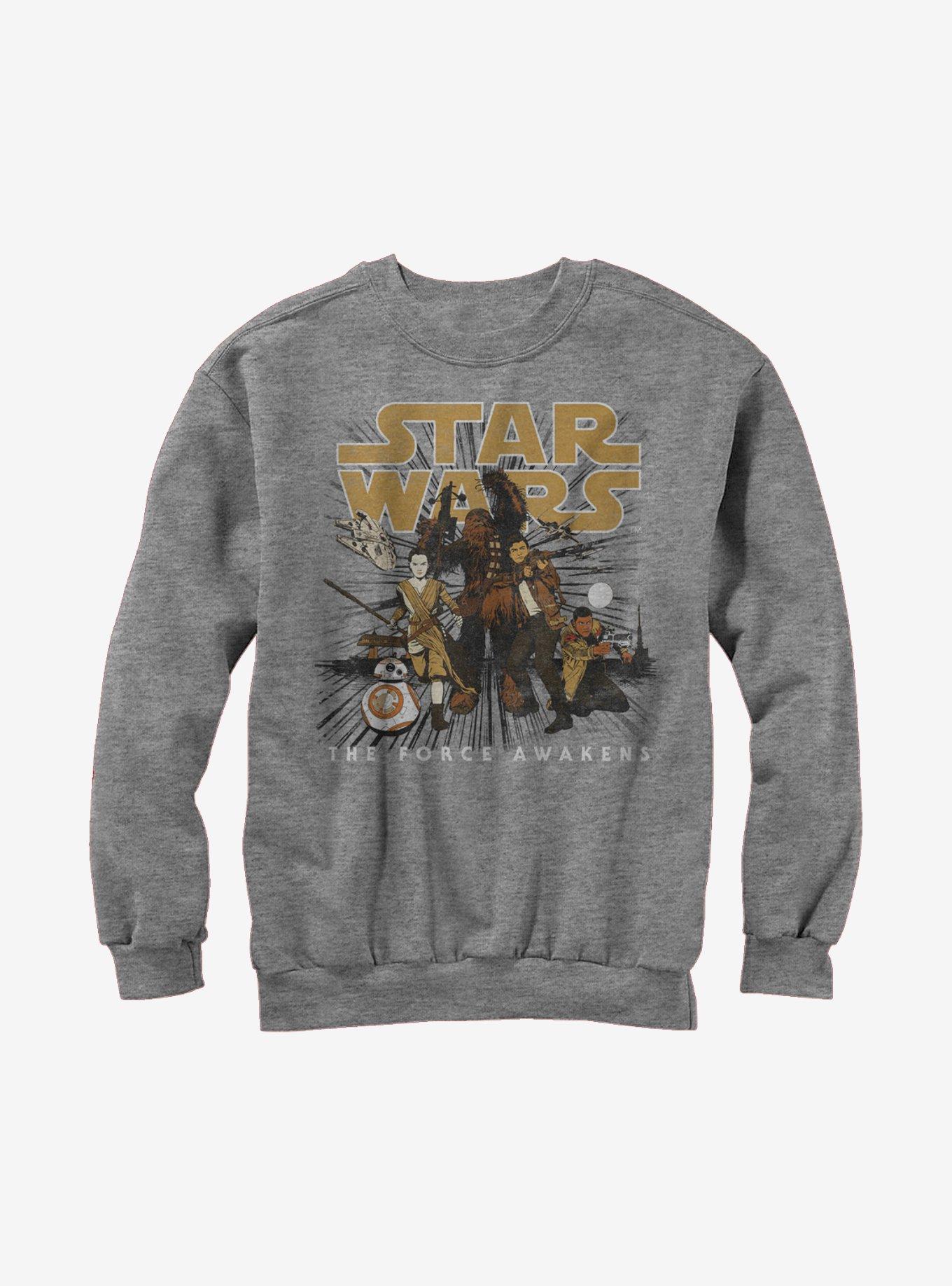 Star Wars Episode VII The Force Awakens Resistance Crew Sweatshirt, ATH HTR, hi-res