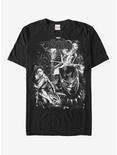 Marvel Black Panther 2018 Starry Characters T-Shirt, BLACK, hi-res