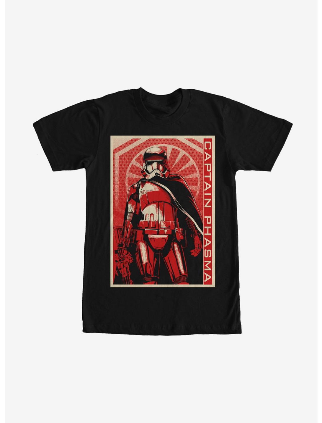 Star Wars Captain Phasma Poster T-Shirt, BLACK, hi-res