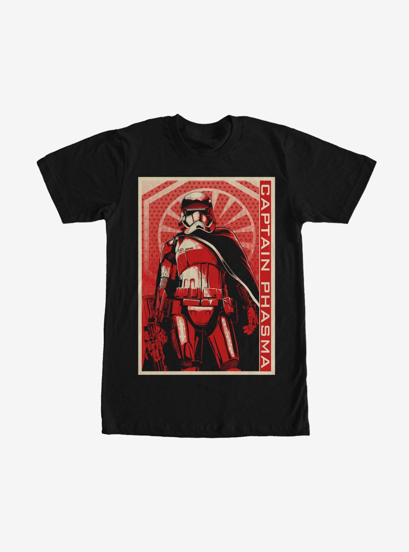 Star Wars Captain Phasma Poster T-Shirt, BLACK, hi-res