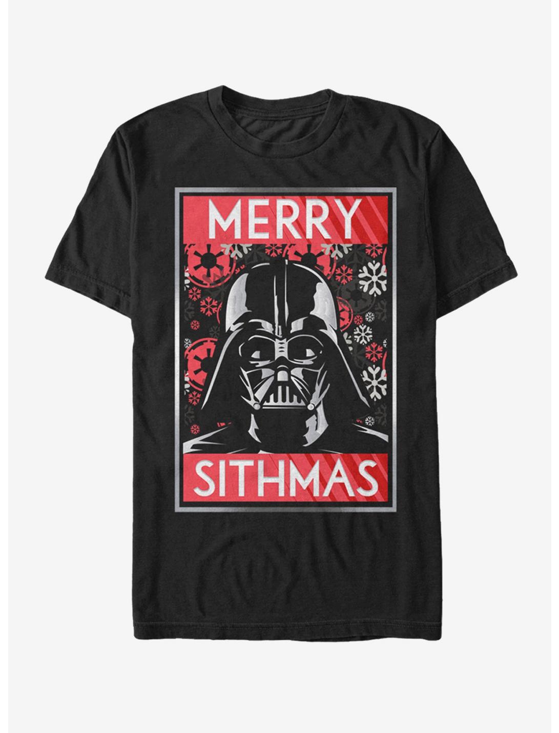 Star Wars Christmas Sithmas Darth Vader T-Shirt, BLACK, hi-res