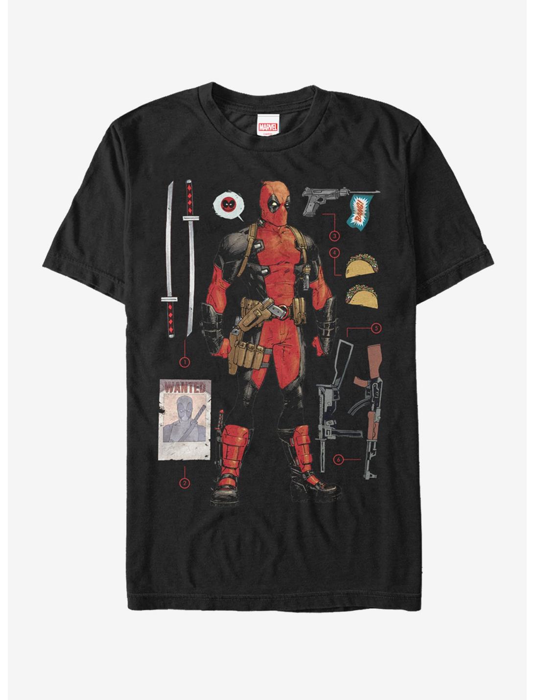 Marvel Deadpool Accessories T-Shirt, BLACK, hi-res